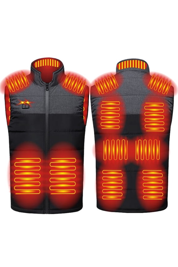 Heated Vests Women Men Waterproof Outdoor Work Outerwear 11 Heating Area with USB Port Heated Jacket Hunting Body Warmer Heated Clothing