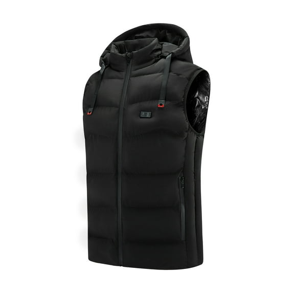 jsaierl Heated Vests for Women Men Waterproof Outdoor Hiking Outerwear Rechargeable with USB Port Heated Jacket Skiing Warm Hooded Heated Clothing