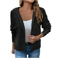 thumbnail image 1 of jsaierl Hooded Cardigans for Women Sweater Long Sleeve Open Front Sweater Loose Tunic Fall Sweaters for Women 2024 Jacket Coat Top Sweater Cardigan for Teen Girls, 1 of 6