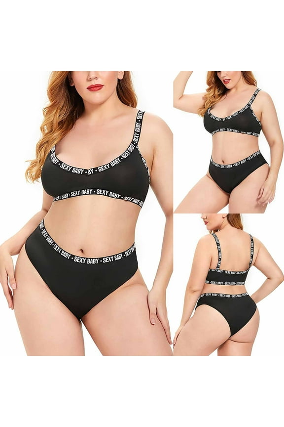 Lingerie Sets for Women Plus Size Ladies Strap Crochet Lace Cutout Teddy Lingerie Embroidery Gauze Underwear Floral Lace Underwire Lingerie Set Push Up Bra Lingerie Set