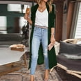 thumbnail image 1 of jsaierl Long Cardigan for Women Trendy Long Sleeve Velvet Cozy Jackets Casual Solid Lapel Open Front Coat Loose Fitted Outwear, 1 of 5