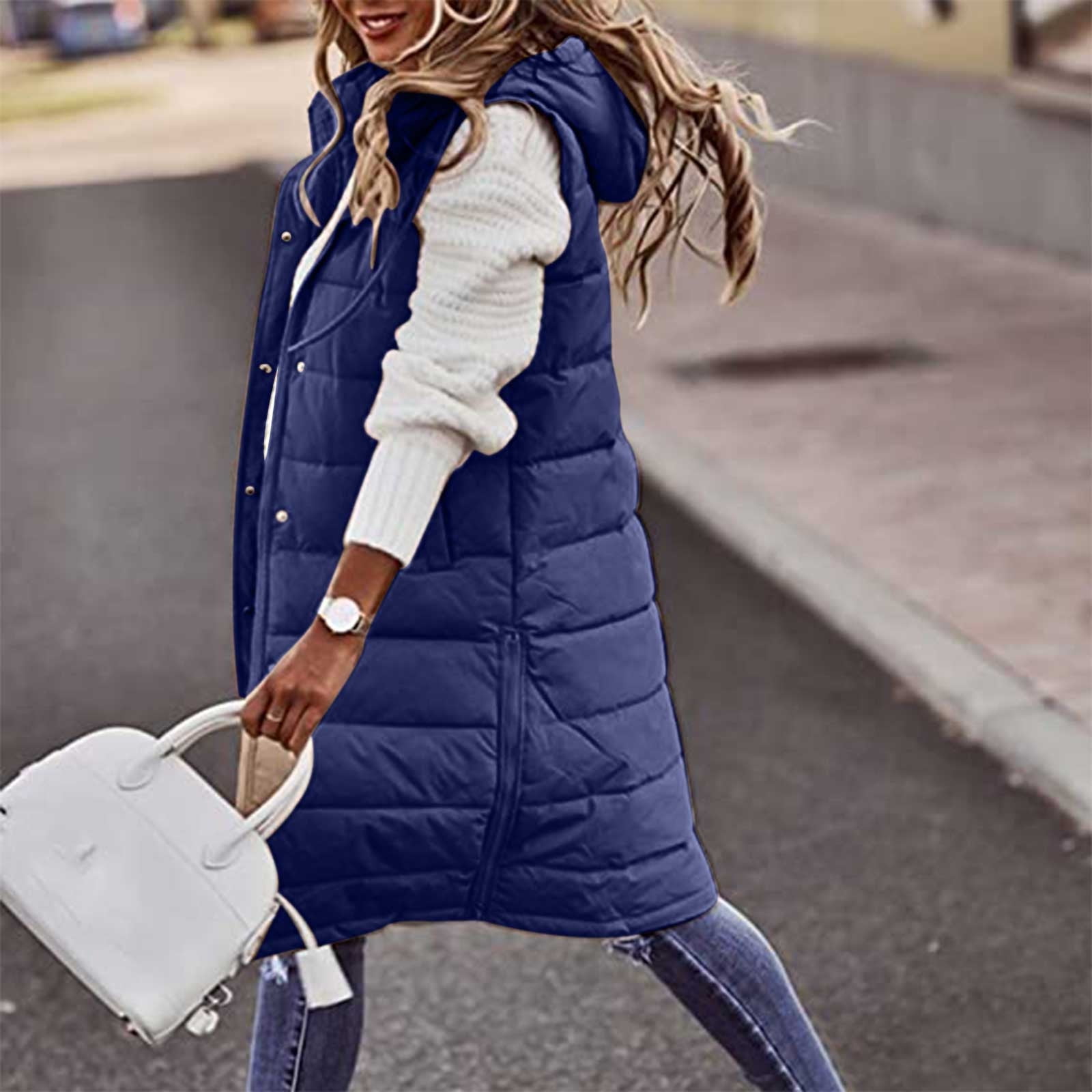 Women's Casual Hooded Oversized Vest Jacket