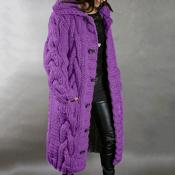 jsaierl Long Sweater Cardigan Women 2024 Trendy Cable Knit Oversized Cozy Open Front Chunky Cardigans Casual Coats Jackets