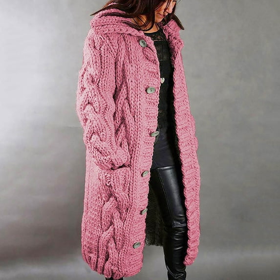 jsaierl Long Sweater Cardigan Women 2025 Trendy Cable Knit Oversized Cozy Open Front Chunky Cardigans Casual Coats Jackets