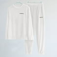 thumbnail image 1 of jsaierl Lounge Sets for Women 2 Piece Fleece Crewneck Long Sleeve Top and Pants Sets Warm Plush Loose Home Lounewear Outfit, 1 of 5
