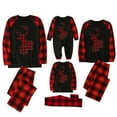 thumbnail image 1 of jsaierl Matching Family Pajamas Sets Christmas PJ's with Deer Printed Tee and Plaid Bottom Loungewear, 1 of 8