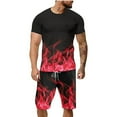 thumbnail image 1 of jsaierl Men's 3D Digital Print Tracksuit Set Short Sleeve Tops and Shorts Two-Piece Jogger Sport Shirts Short Pants Set, 1 of 4