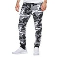thumbnail image 1 of jsaierl Men's Camo Jogger Pants Elastic Waist Drawstring Running Fitness Stretch Trousers Athletic Camouflage Sweatpant, 1 of 4