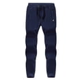 thumbnail image 1 of jsaierl Men's Fleece Warm Pants Fleece Lined Plush Thickened Straight Pants Drawstring Casual Solid Color Trousers, 1 of 5