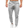 thumbnail image 1 of jsaierl Men's Jogging Pants Casual Elastic Waist Drawstring Zipper Pockets Sports Pants Slim Fit Running Long Pants, 1 of 3