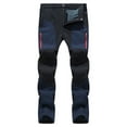 thumbnail image 1 of jsaierl Men's Snow Ski Outdoor Waterproof Windproof Fleece Lined Cargo Hiking Pants Work Straight Leg Patchwork Trouser with Zipper Pockets, 1 of 8