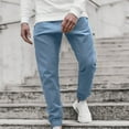 thumbnail image 1 of jsaierl Men's Solid Color Sports Pants Fashion Slim Pockets Workout Athletic Trousers Casual Running Joggers Sweatpants, 1 of 6
