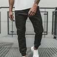 thumbnail image 1 of jsaierl Men's Solid Color Sports Pants Fashion Slim Pockets Workout Athletic Trousers Casual Running Joggers Sweatpants, 1 of 5