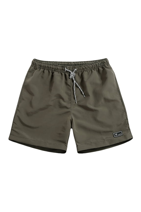 Men's Summer Shorts Plus Size Thin Fast-drying Beach Trousers Casual Sports Drawstring Short Pants