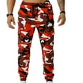thumbnail image 1 of jsaierl Mens Camo Cargo Pants Drawstring Slim Fit Jogger Sweatpant Outdoor Elastic Waist Pant Workout Trouser with Multi, 1 of 8