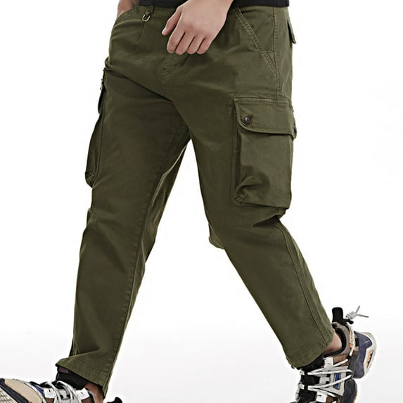 jsaierl Mens Cargo Pants Relaxed Fit Multi Pockets Pants Outdoor Combat Pants Lounge Camping Cargo Pants