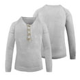 thumbnail image 1 of jsaierl Mens Henley Sweater Knit Crew Neck Button Slim Top Long Sleeve Stretch Fall and Winter Pullover Sweater, 1 of 7
