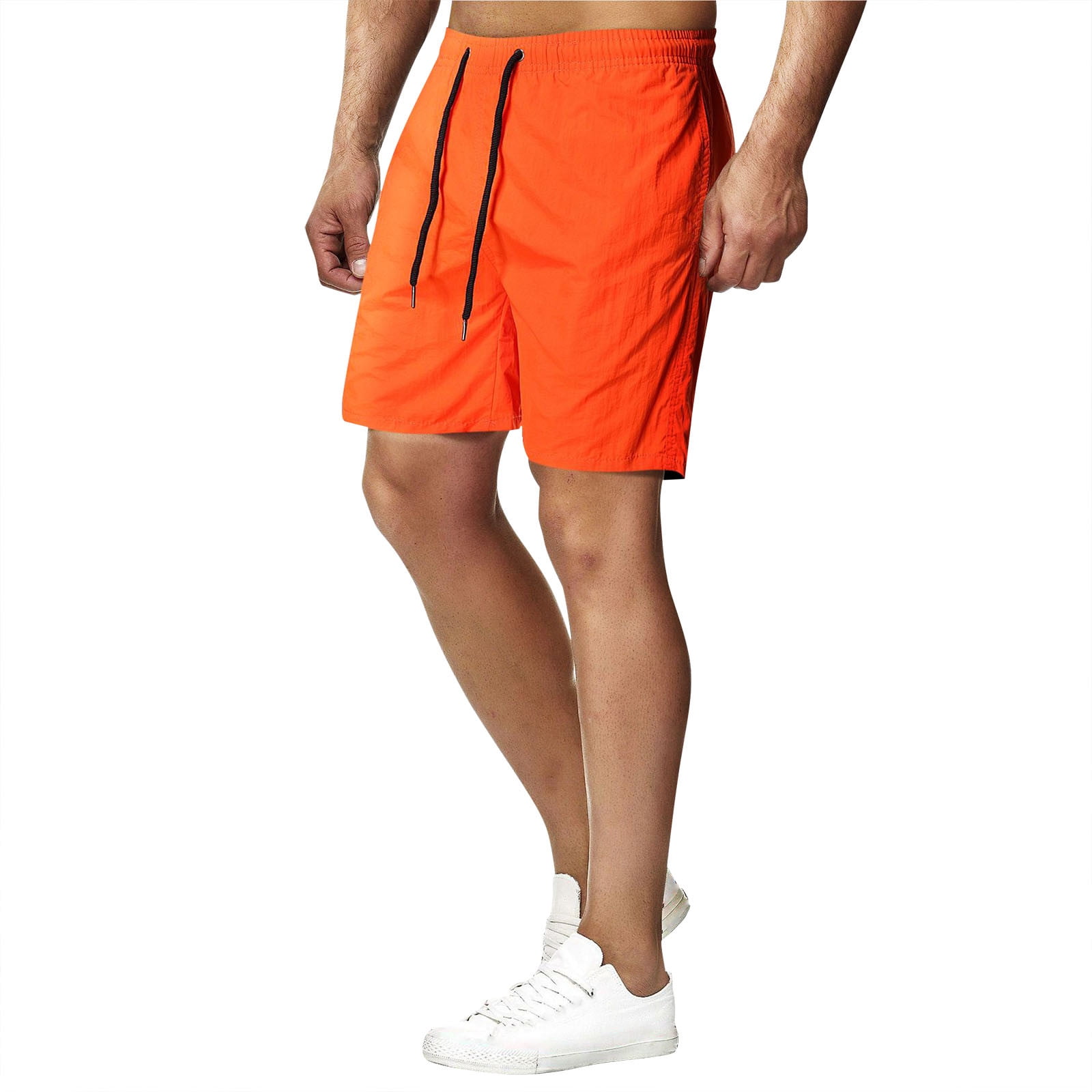 Men's solid color loose casual sports shorts