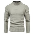 thumbnail image 1 of jsaierl Mens Sweater Knit Mock Neck Casual Slim Top Long Sleeve Fall and Winter Warm Pullover Sweater Shirt, 1 of 8