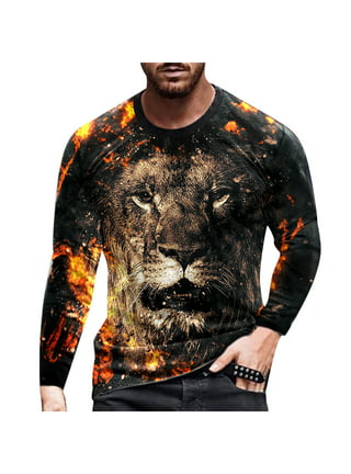 Plus Size Men's Flame 3D Print Button Up Shirt with Pocket, Stylish Chic Streetwear, Casual Cool Men's Clothing,Casual,Temu