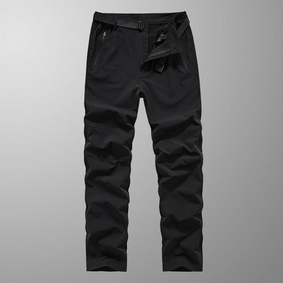 jsaierl Mens Work Pants Outdoor Tactical Long Cargo Pant Hiking Solid Multi Pockets Waterproof Straight Leg Trousers L-5XL