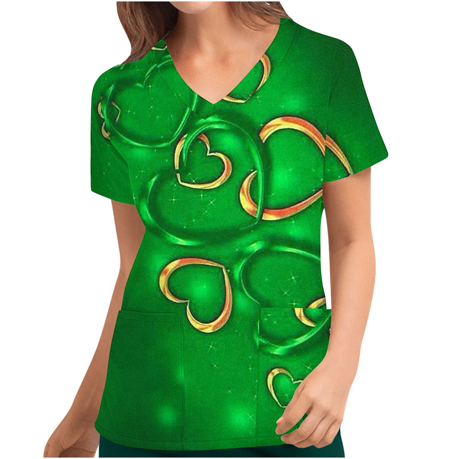 clover st patricks day scrub set