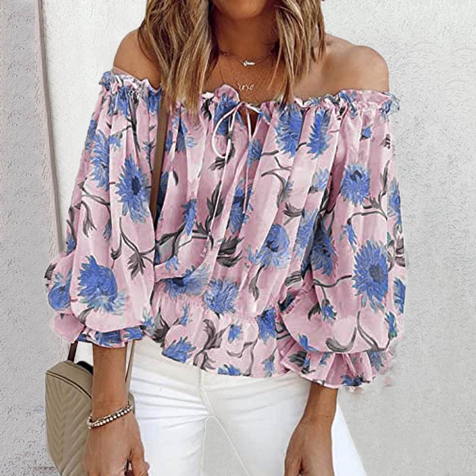 Elsa Puff Sleeve Print PLUS Blouse main image 1