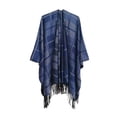 thumbnail image 1 of jsaierl Oversized Cardigans for Women Bat Sleeve Irregular Shawl Sweater Loose Open Front Lightweight Plaid Fall Sweaters for Women 2024 Jacket Plaid Sweater Cardigan Top Coat for Women, 1 of 4