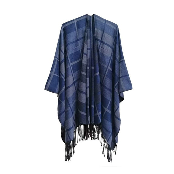 jsaierl Oversized Cardigans for Women Bat Sleeve Irregular Shawl Sweater Loose Open Front Lightweight Plaid Fall Sweaters for Women 2024 Jacket Plaid Sweater Cardigan Top Coat for Women