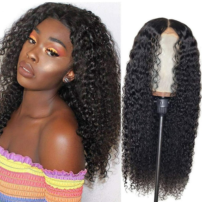 jsaierl Peruvian Curly Wig Glueless Lace Front Human Hair