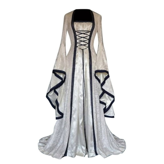jsaierl Plus Size Dress for Women Halloween Dresses Long Sleeve Elegant Dresses A Line Wedding Guest Dresses for Women