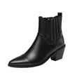 thumbnail image 1 of jsaierl Plus Size Ladies Autumn And Winter Boots Pointed Toe Thick High-heeled Boots, 1 of 9