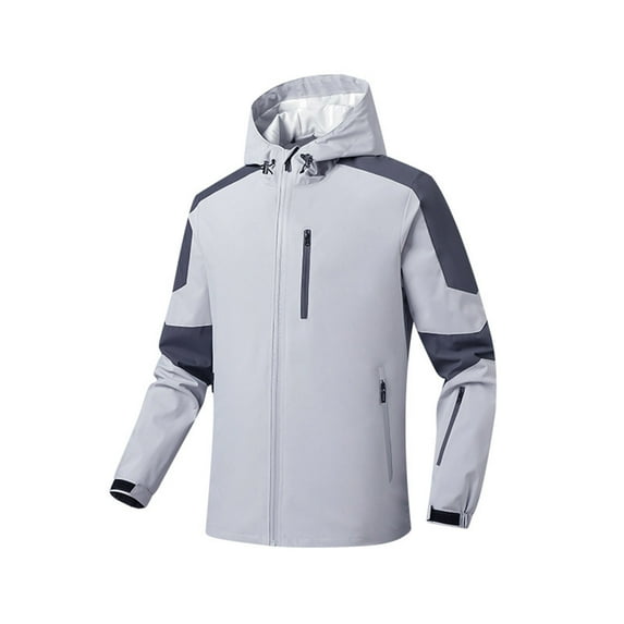 jsaierl Rain Coat Women Waterproof Hooded Utility Outdoor Hiking Windbreaker Fall Lightweight Jacket Full Zip Pocketed Trench Coat