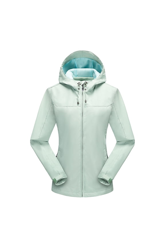 Rain Coat Women Waterproof with Hood Active Outdoor Travel Windbreaker Fall Casual Jacket Full Zip Pocketed Trench Coat