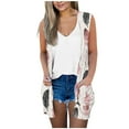 thumbnail image 1 of jsaierl Sleeveless Cardigan Women Summer Lightweight Open Front Draped Flower Printed Duster Vest Casual, 1 of 5