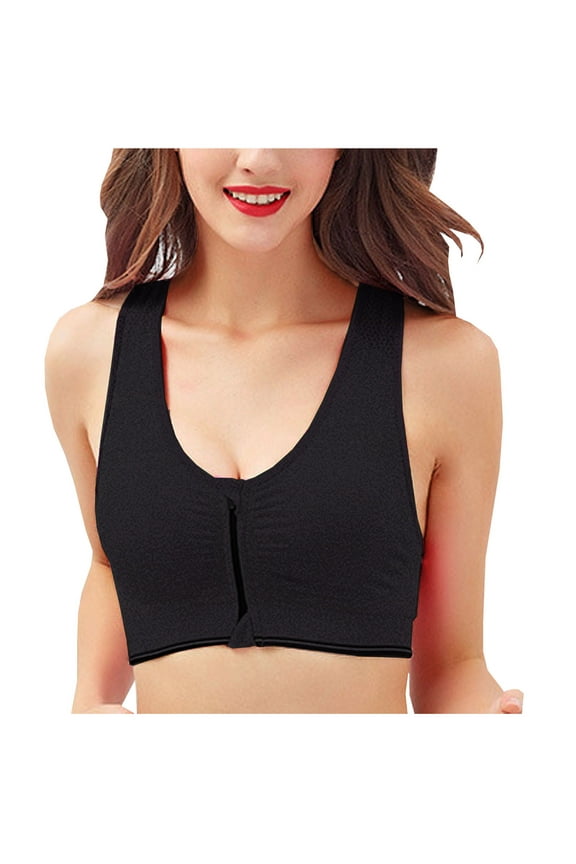 Sports Bras for Women No Wire Push Up T-shirt Bra Seamless Full Coverage Bralettes Shapewear Yoga Workout Bras Front Closure
