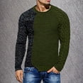thumbnail image 1 of jsaierl Sweaters for Men Knit Crew Neck Color Block Stretch Shirt Top Long Sleeve Casual Fashion Pullover Sweater, 1 of 6