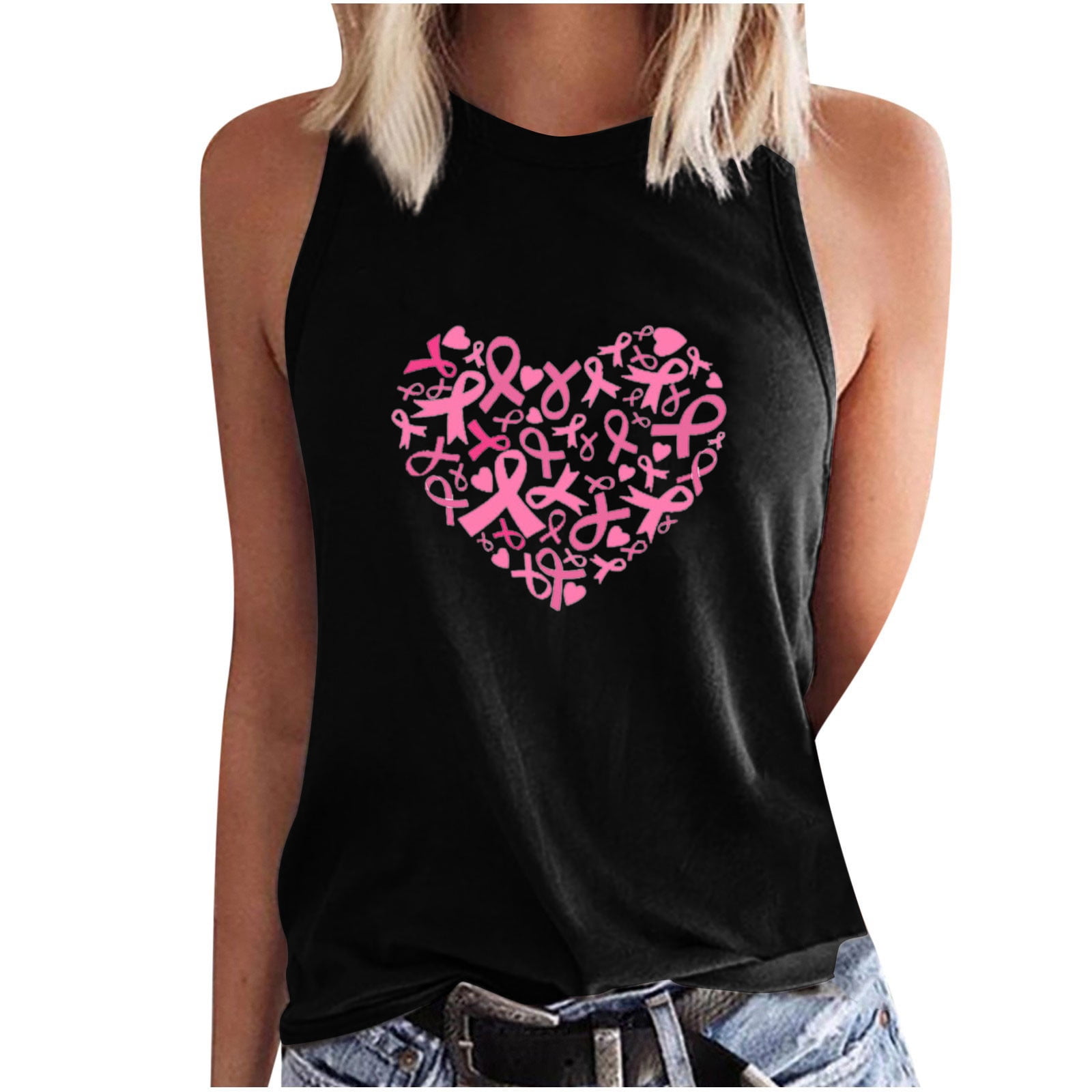 Pink Heart Tank Top