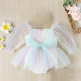 thumbnail image 1 of jsaierl Toddler Baby Girls Tulle Dresses Mesh Long Sleeve Tutu Dress Polka Dots A-line Dress Infant Girls Party Princess Dress 6M-24M, 1 of 7