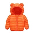thumbnail image 1 of jsaierl Toddler Boys Girls Winter Jackets Cute Bear Ear Hood Cartoon Print Coat Fall Zip Up Thermal Jacket Windproof Outerwear Clothes Puffer Coat 12M-4T, 1 of 2