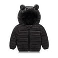 thumbnail image 1 of jsaierl Toddler Boys Girls Winter Jackets Cute Bear Ear Hood Cartoon Print Coat Fall Zip Up Thermal Jacket Windproof Outerwear Clothes Puffer Coat 12M-4T, 1 of 2