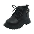 thumbnail image 1 of jsaierl Toddler Shoes Girls British Style Fashion Lacein Hasp Non Slip Keep Warm Comfortable Boots, 1 of 9