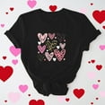 thumbnail image 1 of jsaierl Valentines Day Shirts Women Plus Size Love Heart Graphic Tees Casual Short Sleeve Blouse Round Neck Holiday T-shirt Tops Valentines Day Gifts for Women, 1 of 6