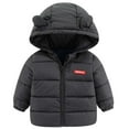 thumbnail image 1 of jsaierl Winter Coats for Toddler Boy Girl Cute Bear Ear Hood Cartoon Print Coat Fall Warm Full Zip Jacket Thicken Outerwear Clothes Puffer Jacket 2T-8T, 1 of 2