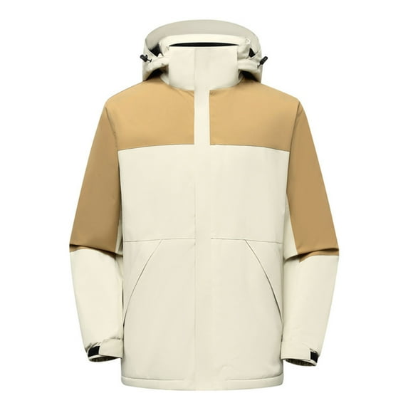 jsaierl Winter Coats Women Plus Size Outdoor Travel Windbreaker Fall Zip Up Thermal Jacket Hooded Fleece Ski Coats Snow Thicken Outerwear