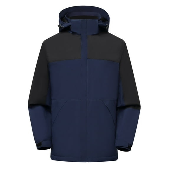 jsaierl Winter Coats Women Plus Size Outdoor Travel Windbreaker Fall Zip Up Thermal Jacket Hooded Fleece Ski Coats Snow Thicken Outerwear