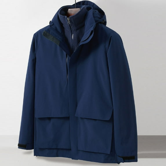 jsaierl Winter Coats for Women Plus Size Outdoor Work Windbreaker Fall Warm Full Zip Jacket With Hood Fleece Ski Coats Snow Thicken Outerwear