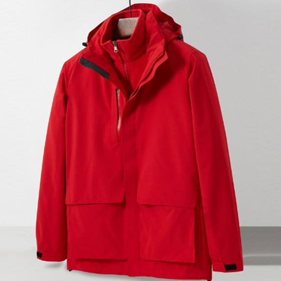 jsaierl Winter Coats for Women Plus Size Outdoor Work Windbreaker Fall Warm Full Zip Jacket With Hood Fleece Ski Coats Snow Thicken Outerwear