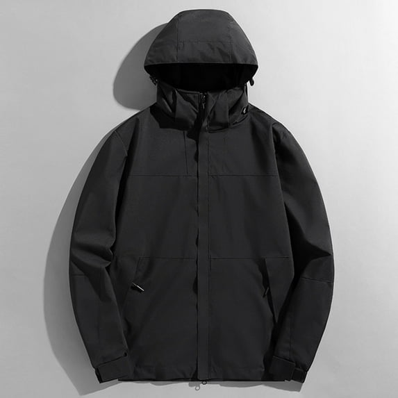 jsaierl Winter Coats for Women Waterproof Outdoor Hiking Windbreaker Fall Zip Up Thermal Jacket Hooded Fleece Ski Coats Winter Snow Outerwear