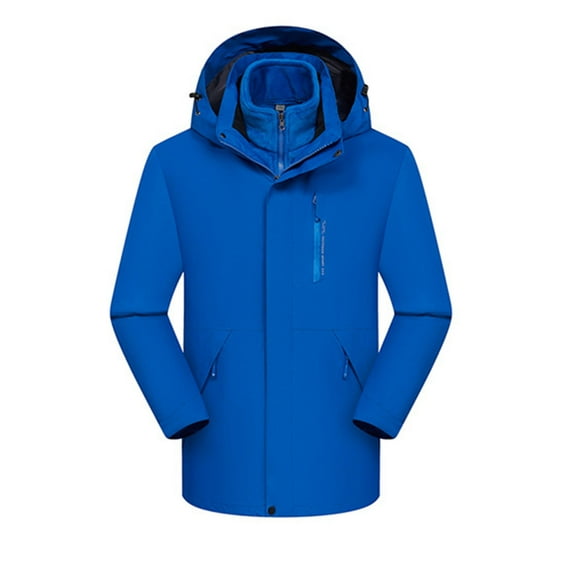 jsaierl Winter Coats for Women Waterproof Outdoor Work Windbreaker Fall Zip Up Thermal Jacket Hooded Fleece Ski Coats Snow Thicken Outerwear